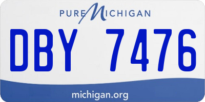 MI license plate DBY7476