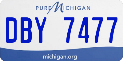 MI license plate DBY7477
