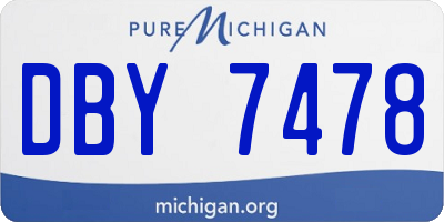 MI license plate DBY7478