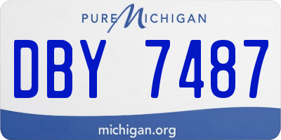 MI license plate DBY7487