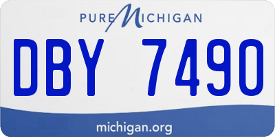 MI license plate DBY7490