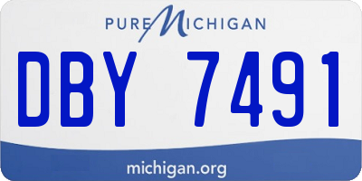 MI license plate DBY7491