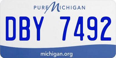 MI license plate DBY7492