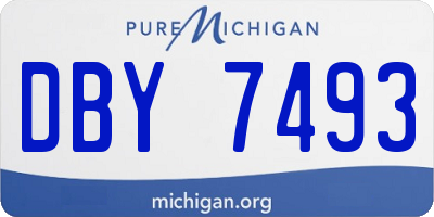 MI license plate DBY7493