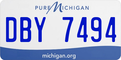 MI license plate DBY7494