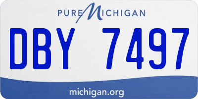 MI license plate DBY7497