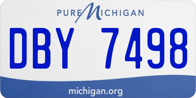 MI license plate DBY7498