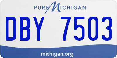MI license plate DBY7503