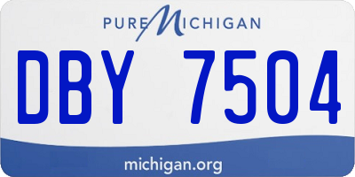 MI license plate DBY7504
