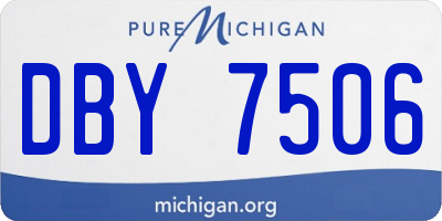 MI license plate DBY7506