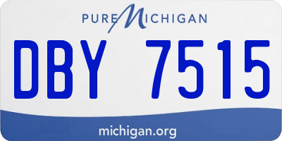 MI license plate DBY7515