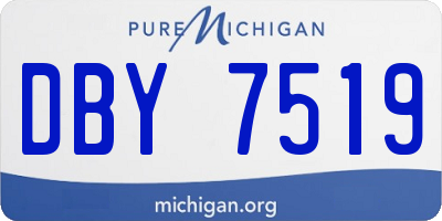 MI license plate DBY7519
