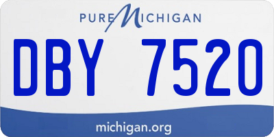 MI license plate DBY7520