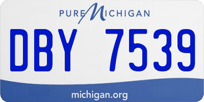 MI license plate DBY7539