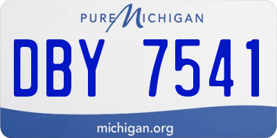 MI license plate DBY7541