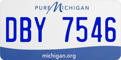 MI license plate DBY7546
