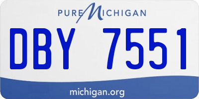 MI license plate DBY7551