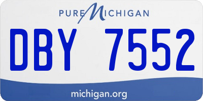 MI license plate DBY7552