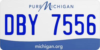 MI license plate DBY7556