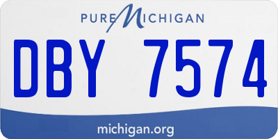 MI license plate DBY7574