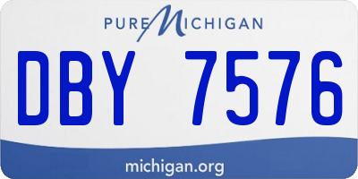 MI license plate DBY7576