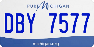 MI license plate DBY7577