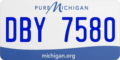 MI license plate DBY7580