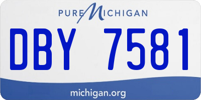 MI license plate DBY7581