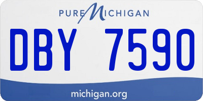 MI license plate DBY7590