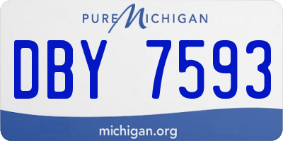 MI license plate DBY7593