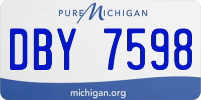 MI license plate DBY7598