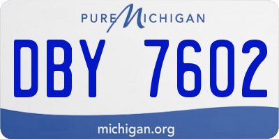 MI license plate DBY7602