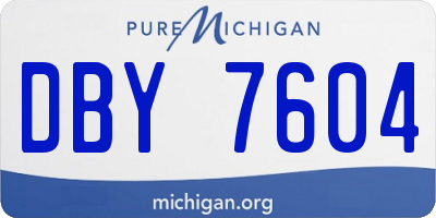 MI license plate DBY7604