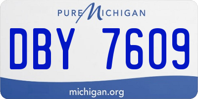 MI license plate DBY7609