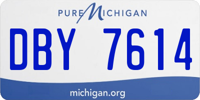 MI license plate DBY7614