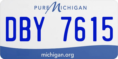 MI license plate DBY7615