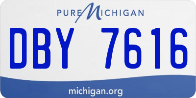 MI license plate DBY7616