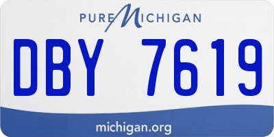 MI license plate DBY7619
