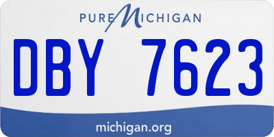 MI license plate DBY7623
