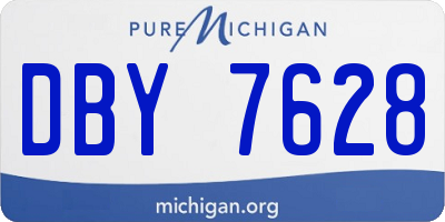 MI license plate DBY7628