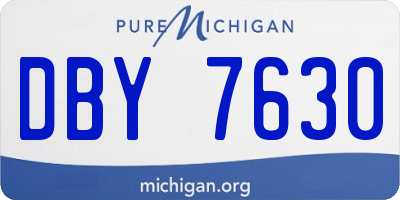MI license plate DBY7630