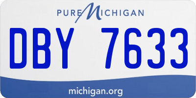 MI license plate DBY7633