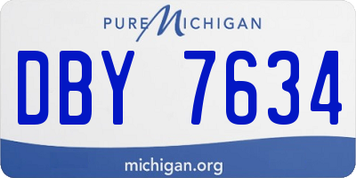 MI license plate DBY7634