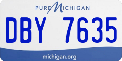 MI license plate DBY7635