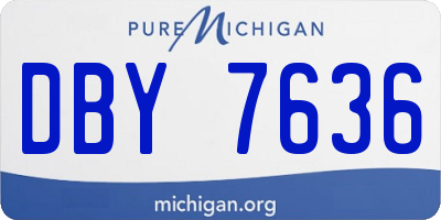 MI license plate DBY7636