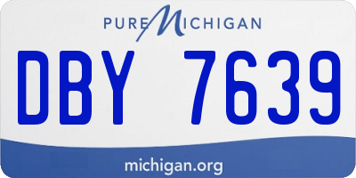 MI license plate DBY7639