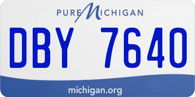 MI license plate DBY7640