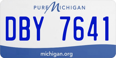 MI license plate DBY7641