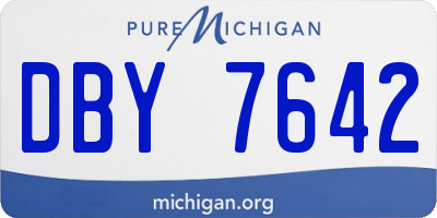 MI license plate DBY7642