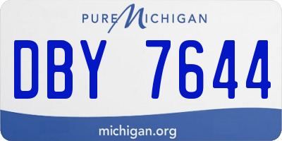 MI license plate DBY7644